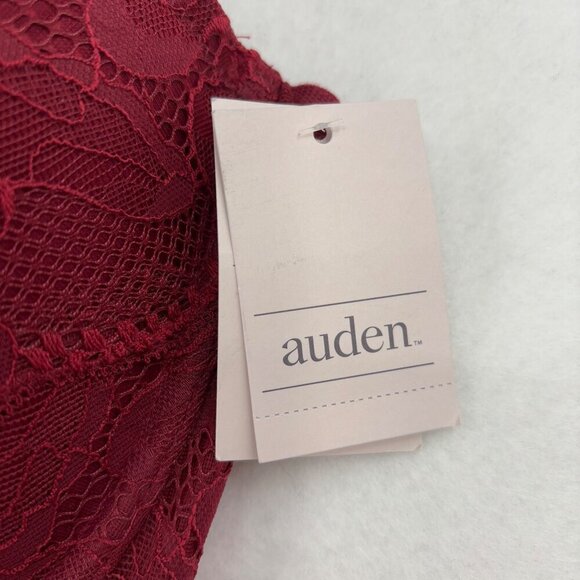 Auden Push Up Plunge Bra Size 46DDD Rad Coverage Underwire Floral Lace Overlay - Picture 3 of 10